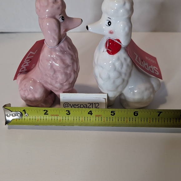 Target Spritz Valentine Poodle Set Pink & White Ceramic Dog Figure - Picture 9 of 9